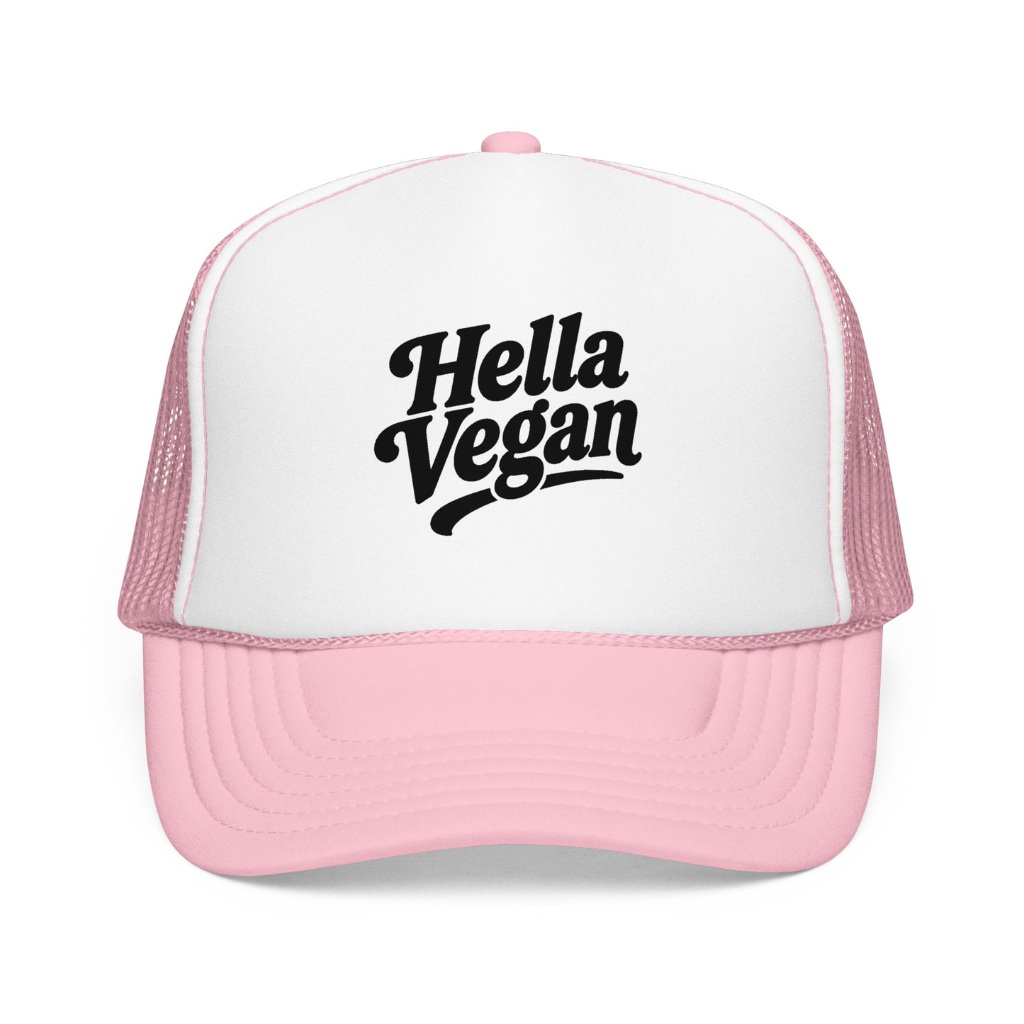 Hella Vegan Trucker Hat - Black Font