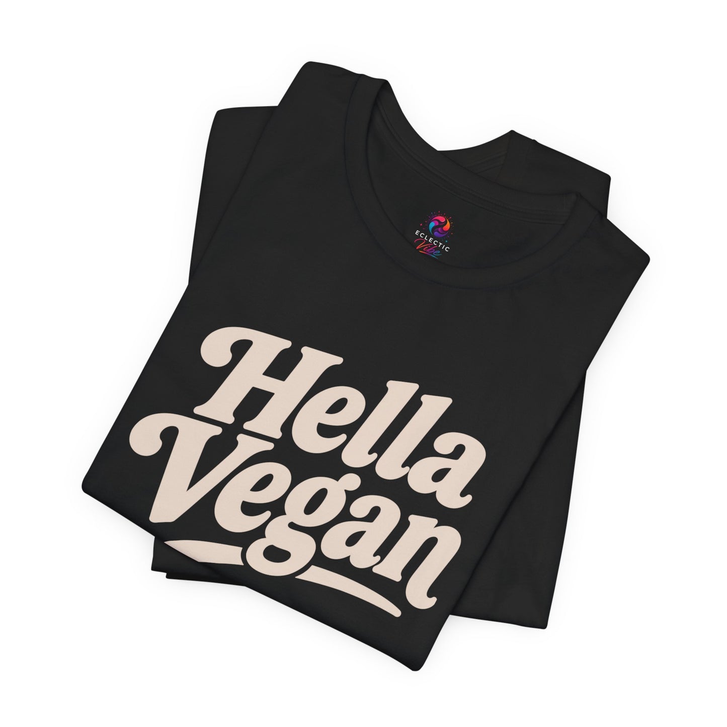 Hella Vegan T-Shirt — Retro Script Vegan Pride Tee