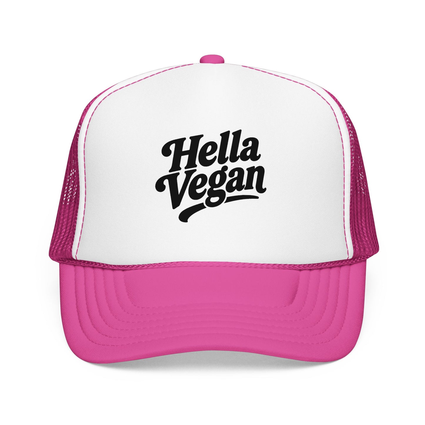Hella Vegan Trucker Hat - Black Font