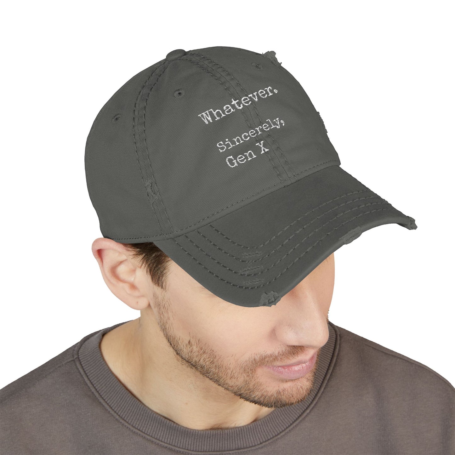 "Whatever. Sincerely, Gen X" Embroidered Cap